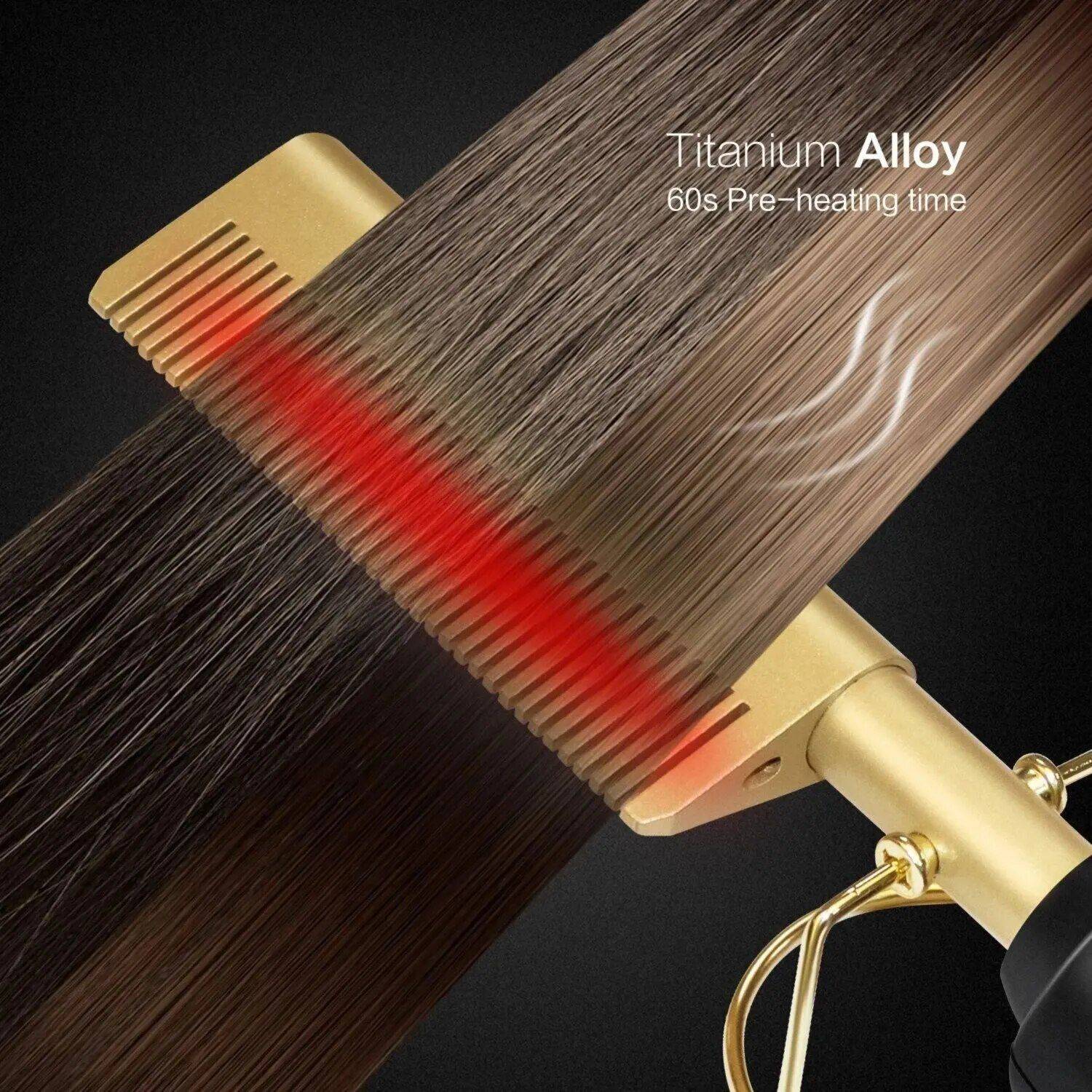 Electric Tourmaline Ceramic Curling & Haircutting Comb Hair Care & Styling Tools Health & Beauty  