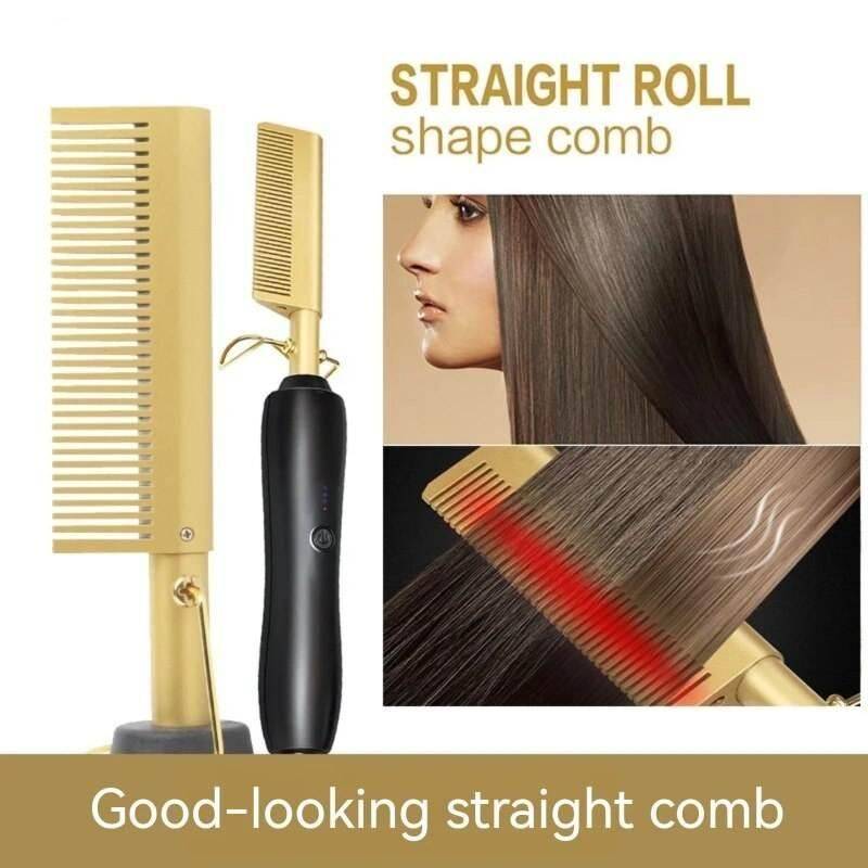 Electric Tourmaline Ceramic Curling & Haircutting Comb Hair Care & Styling Tools Health & Beauty  