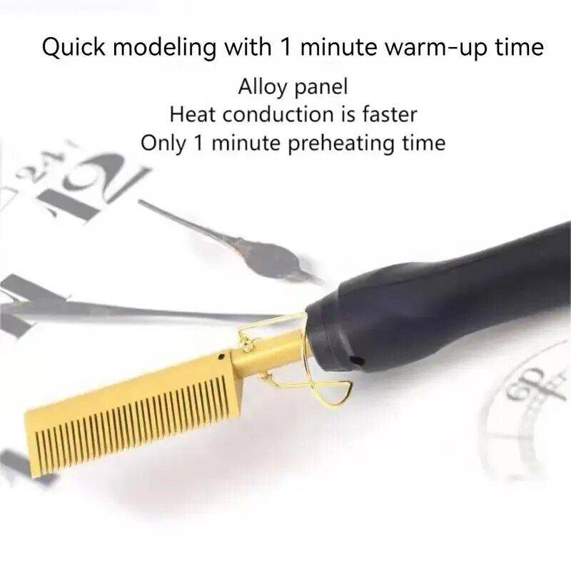 Electric Tourmaline Ceramic Curling & Haircutting Comb Hair Care & Styling Tools Health & Beauty  