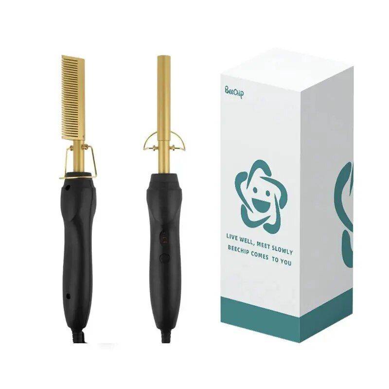 Electric Tourmaline Ceramic Curling & Haircutting Comb Hair Care & Styling Tools Health & Beauty  