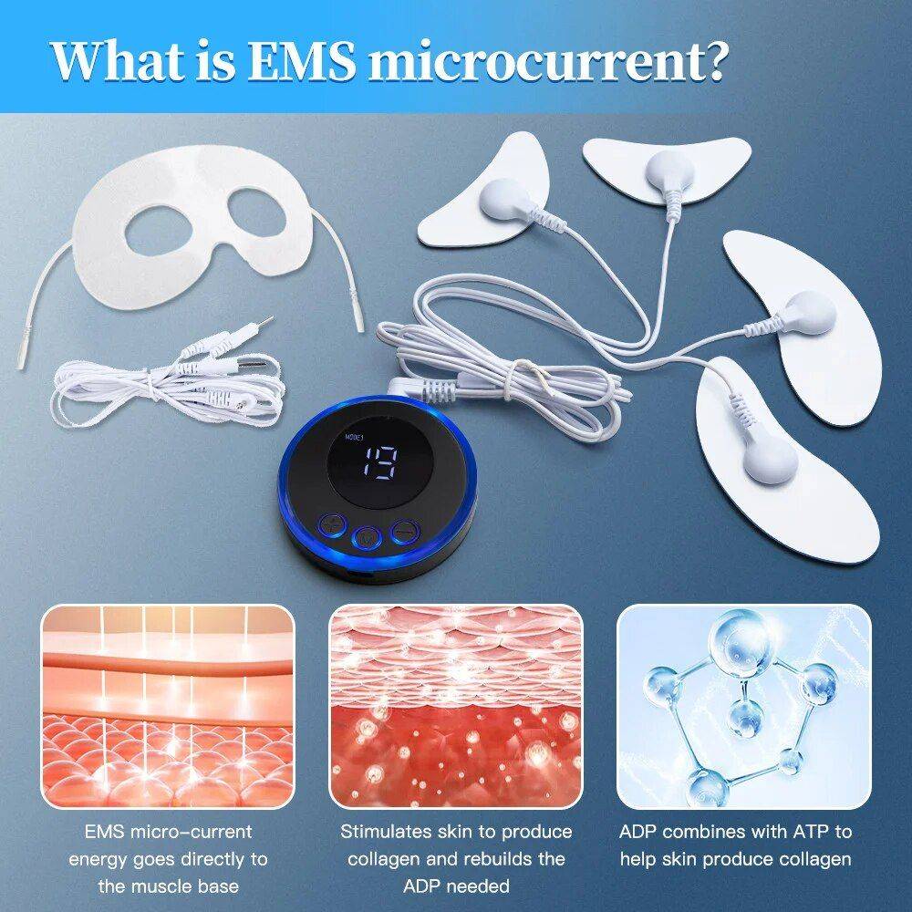 Microcurrent Facial Lifting & Massage Device: Anti-Wrinkle & Skin Tightening Health & Beauty Health Care Color : White 