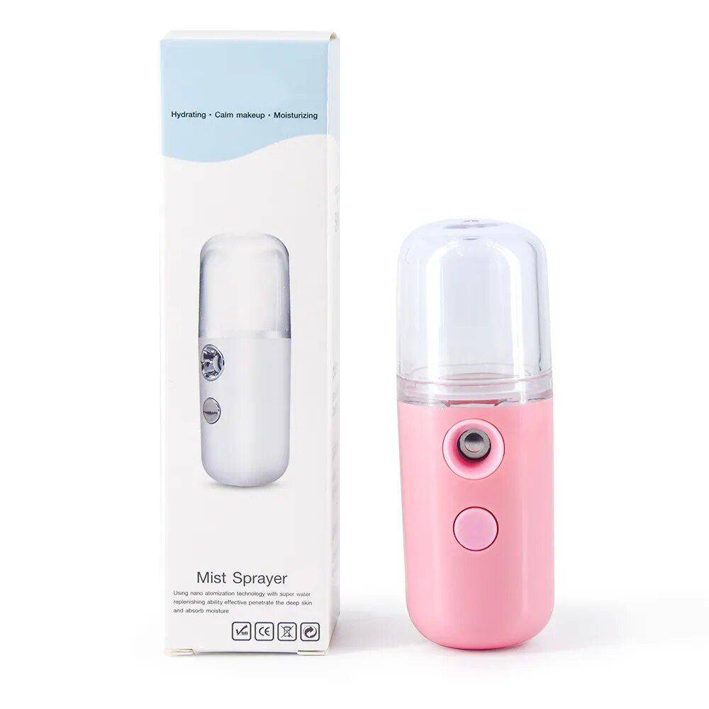 Rechargeable USB Mist Facial Sprayer & Humidifier Health & Beauty Health Care Color : white|black|blue|pink 