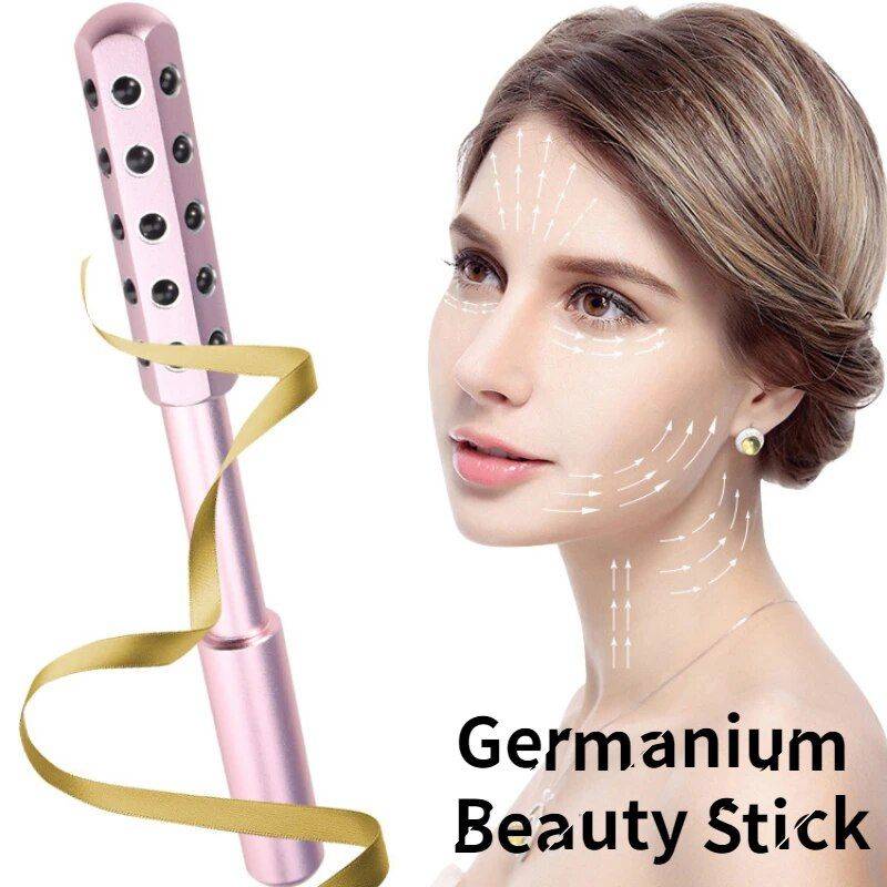 24-Pellet Germanium Face Massage Beauty Stick: Acupoint Massager for Radiant Skin Health & Beauty Health Care Color : Pink|Silver|Red|Purple|Gold 