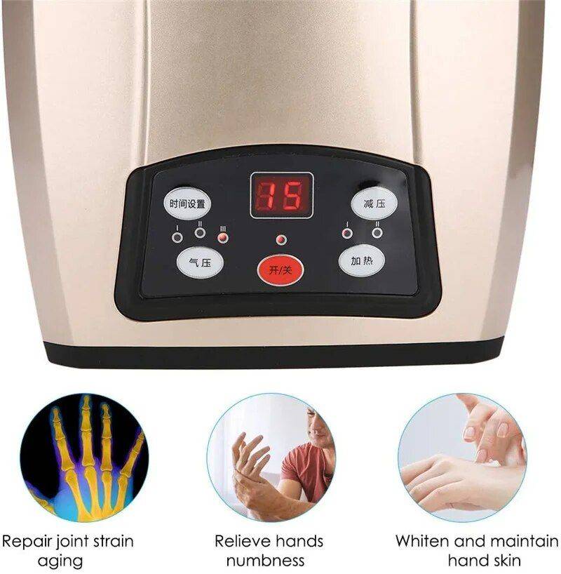 Electric Hand Massager with Air Compression & Heat Therapy Health & Beauty Health Care  