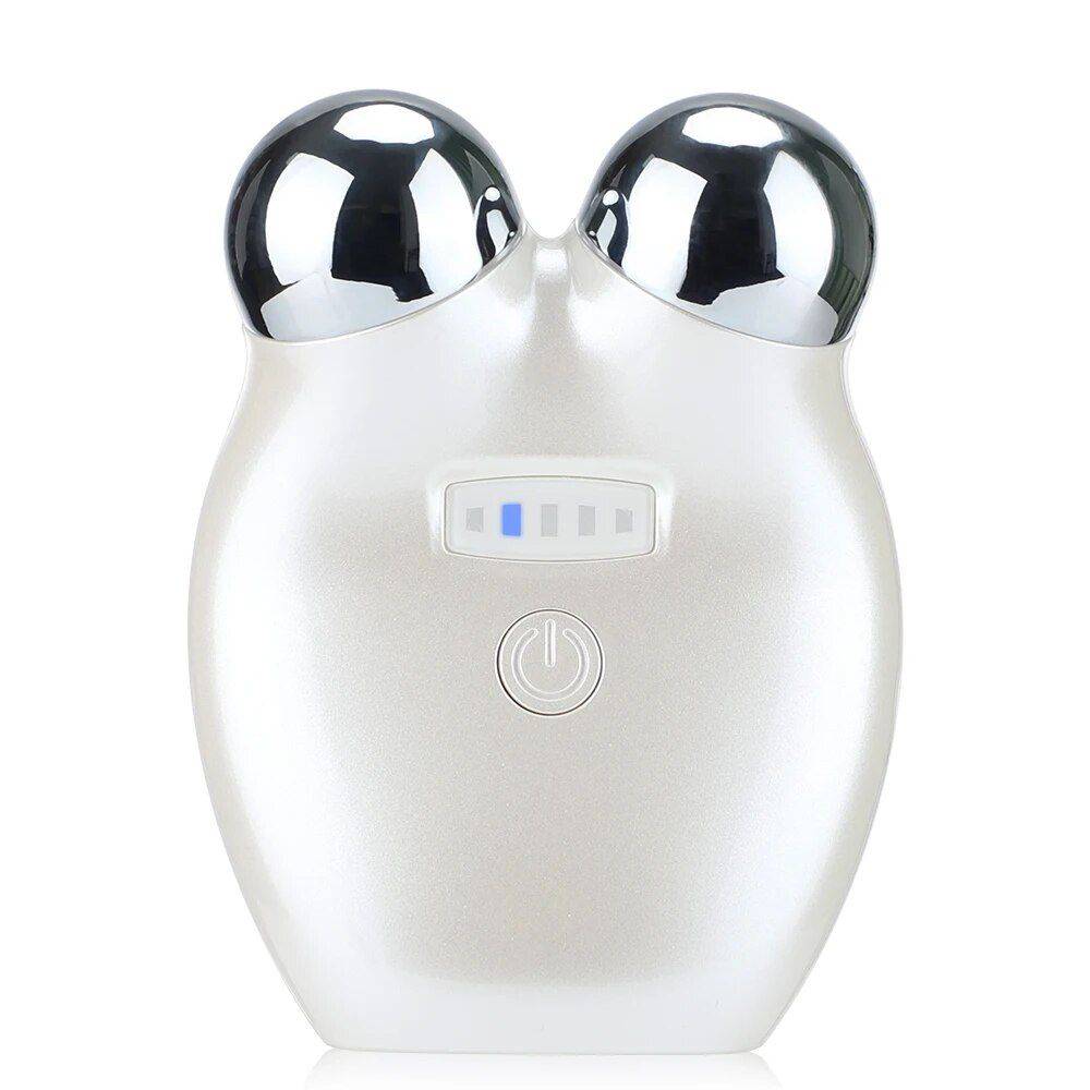 3D Microcurrent Face Roller: Skin Rejuvenation & Lifting Massager Health & Beauty Health Care Color : White 