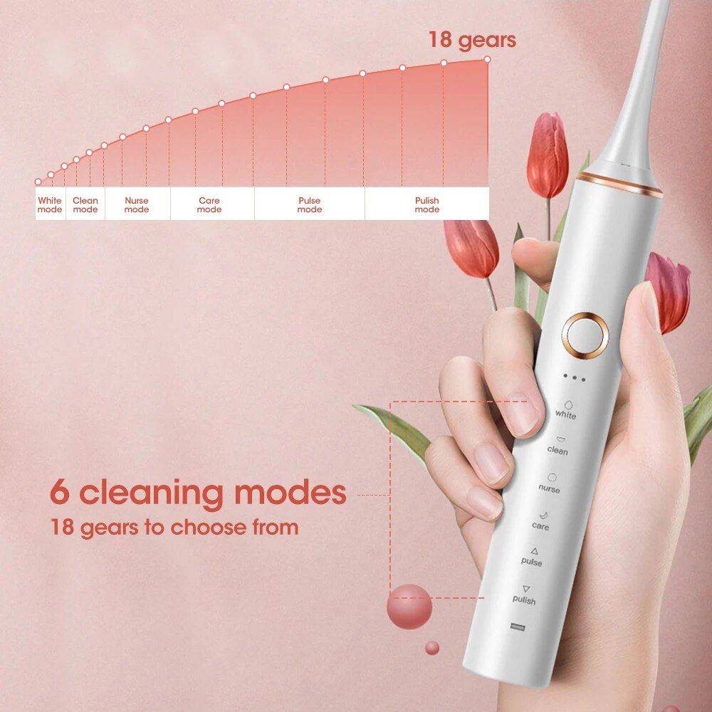 Advanced Sonic Electric Toothbrush with Timer Health & Beauty Health Care Color : White|Black 