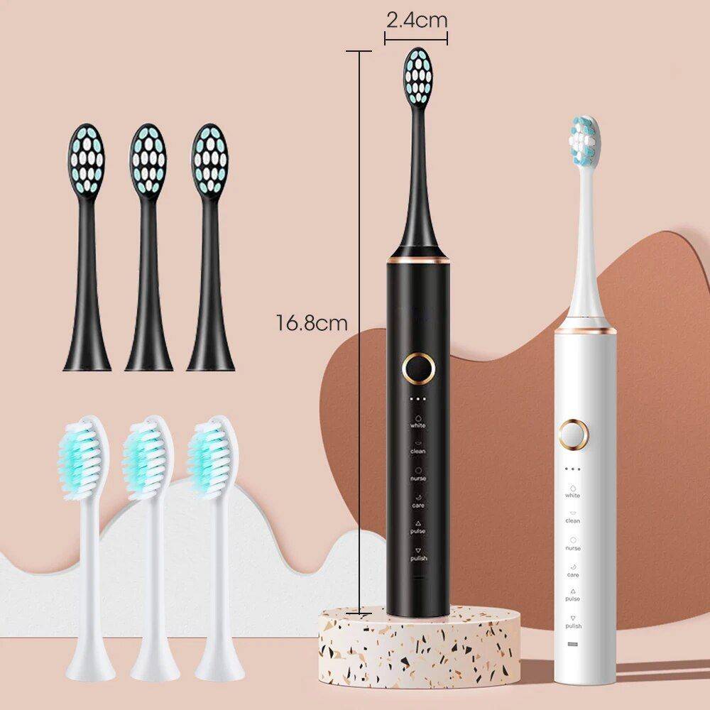 Advanced Sonic Electric Toothbrush with Timer Health & Beauty Health Care Color : White|Black 