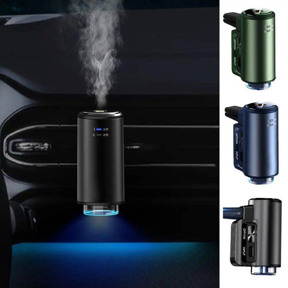 Deluxe Car Air Freshener and Humidifier with Aroma Diffuser - Ultrasonic Atomization Technology Health & Beauty Health Care Color : Style 1 Black|Style 1 Blue|Style 2 Balck|Style 2 Purple|Style 2 Gray|Style 2 Pink|Cologne|Ocean Incense|Floral|Ocean|Jin Gui|Freesia 