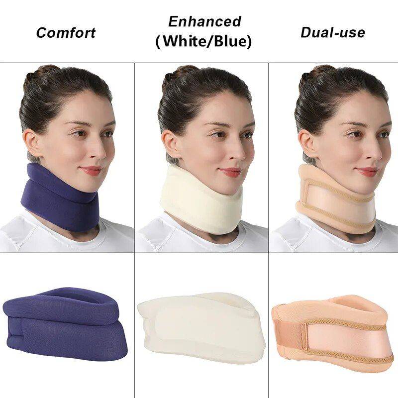 Neck Pain Relief Cervical Collar - Soft Sponge Neck Brace with Adjustable Support and Free Cover Health & Beauty Health Care Model : Comfort Version|Dual-Use Version|Enhanced Version|Enhanced Version 