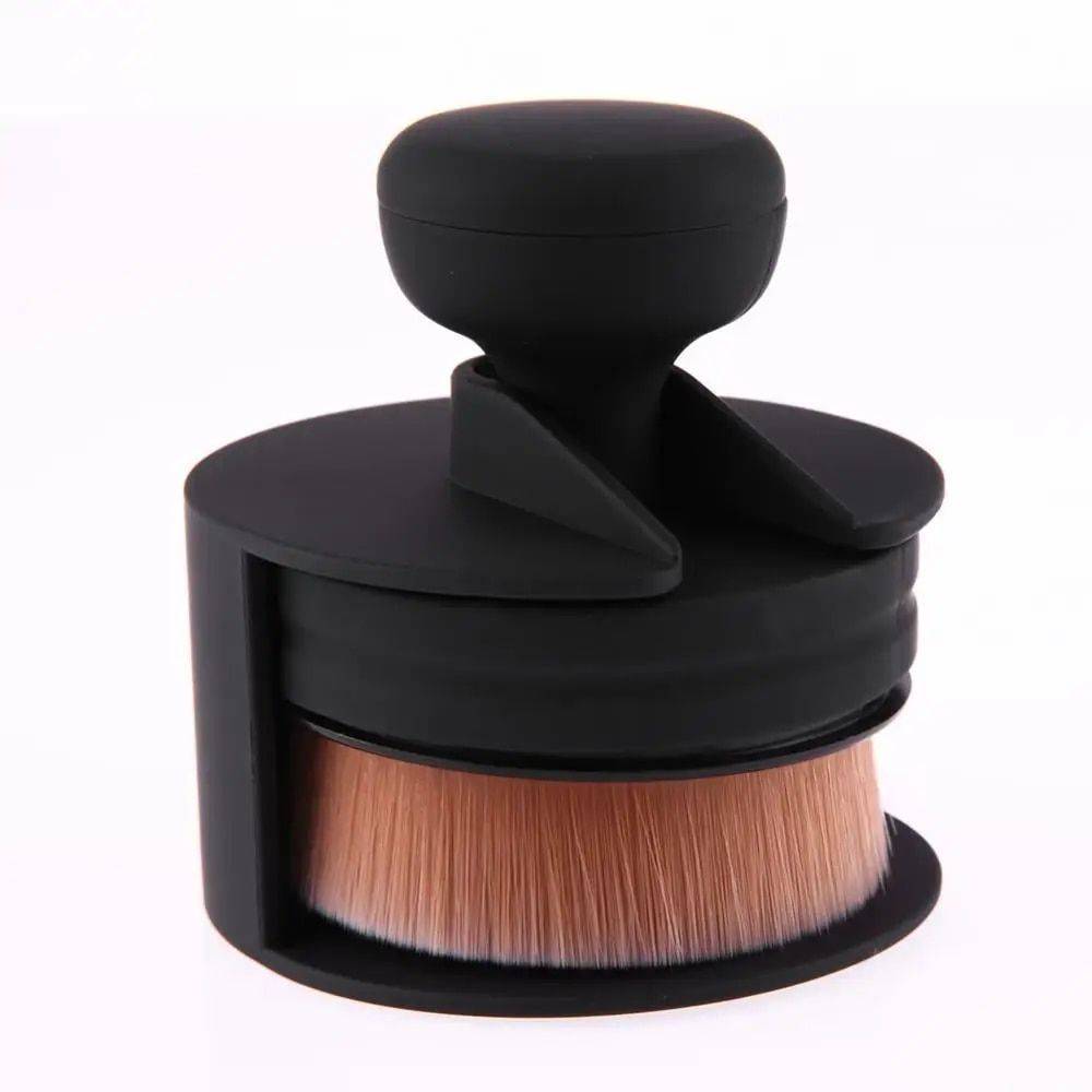 Single Push-Pull Portable O-Shape Seal Stamp Makeup Pen: Foundation, Powder & Blush Brush Health & Beauty Makeup Handle Color : Black 