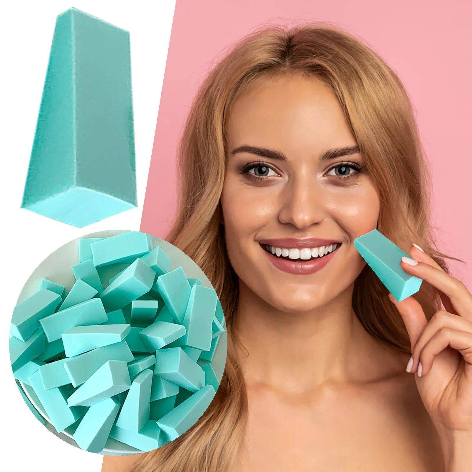 50-Pack Premium Disposable Makeup Sponges: Perfect Cosmetic Wedges Health & Beauty Makeup Color : Mint Green 