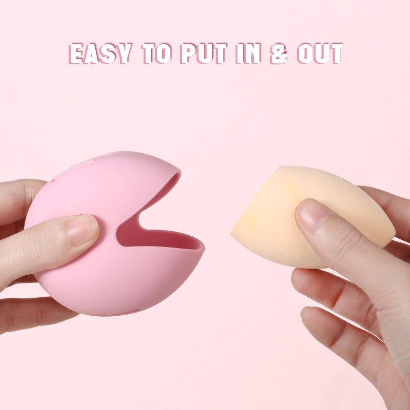 Eco-Friendly Silicone Makeup Sponge Holder - Portable & Breathable Beauty Blender Case Health & Beauty Makeup Color : Pink|Brown|Blue|Black|D|E 