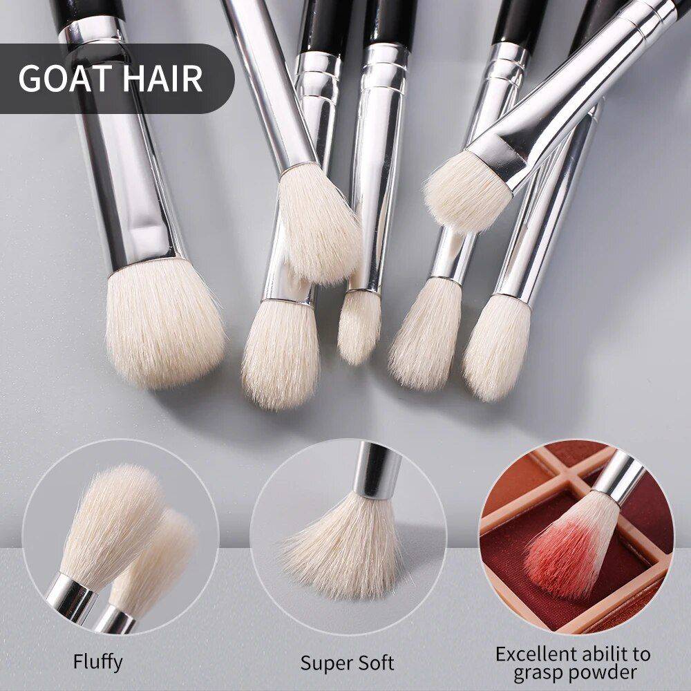 Premium Professional Makeup Brush Set - Natural and Synthetic Hair, Multiple Options Health & Beauty Makeup Handle Color : FE19|E15 no logo|WB-E10 