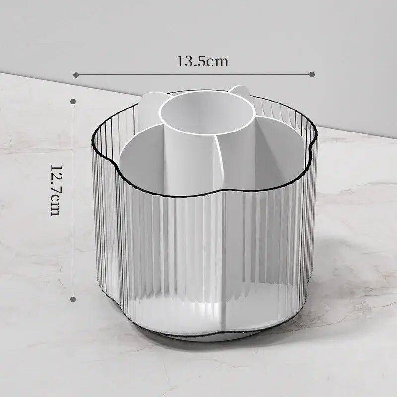 360° Rotating Dustproof Cosmetic Organizer - Makeup and Accessory Storage Solution Best Sellers Health & Beauty Makeup Color: White 