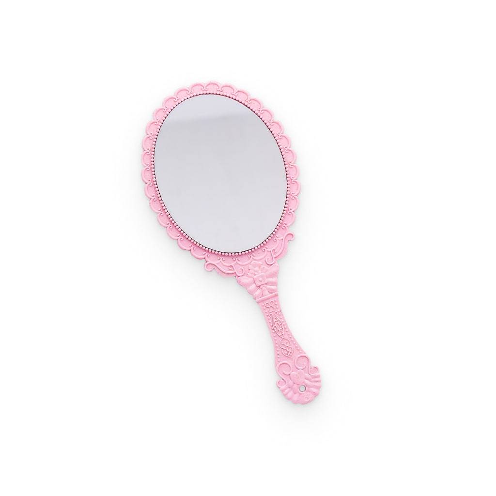 Pink Retro Style Mirror Health & Beauty Makeup  