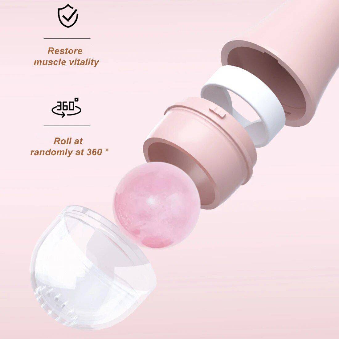 Volcanic Stone Facial Roller – Oil Control & Skin Rejuvenation Health & Beauty Skin Care Color : 01 Pink|02 Grey|03 White 