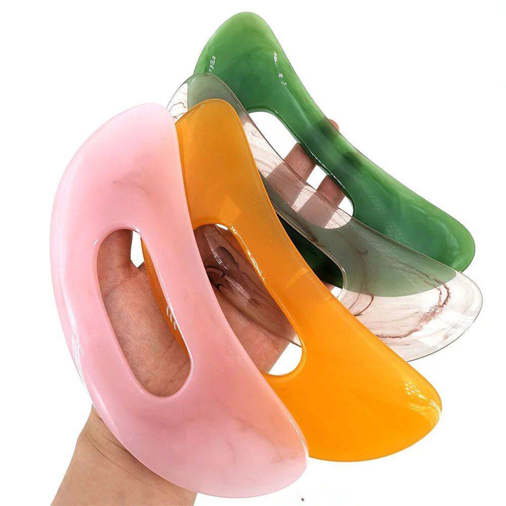 Revitalizing Body Gua Sha - Resin Massage Tool for Lymphatic Drainage and Body Sculpting Health & Beauty Skin Care Color : Yellow|Pink|Beige|Green 