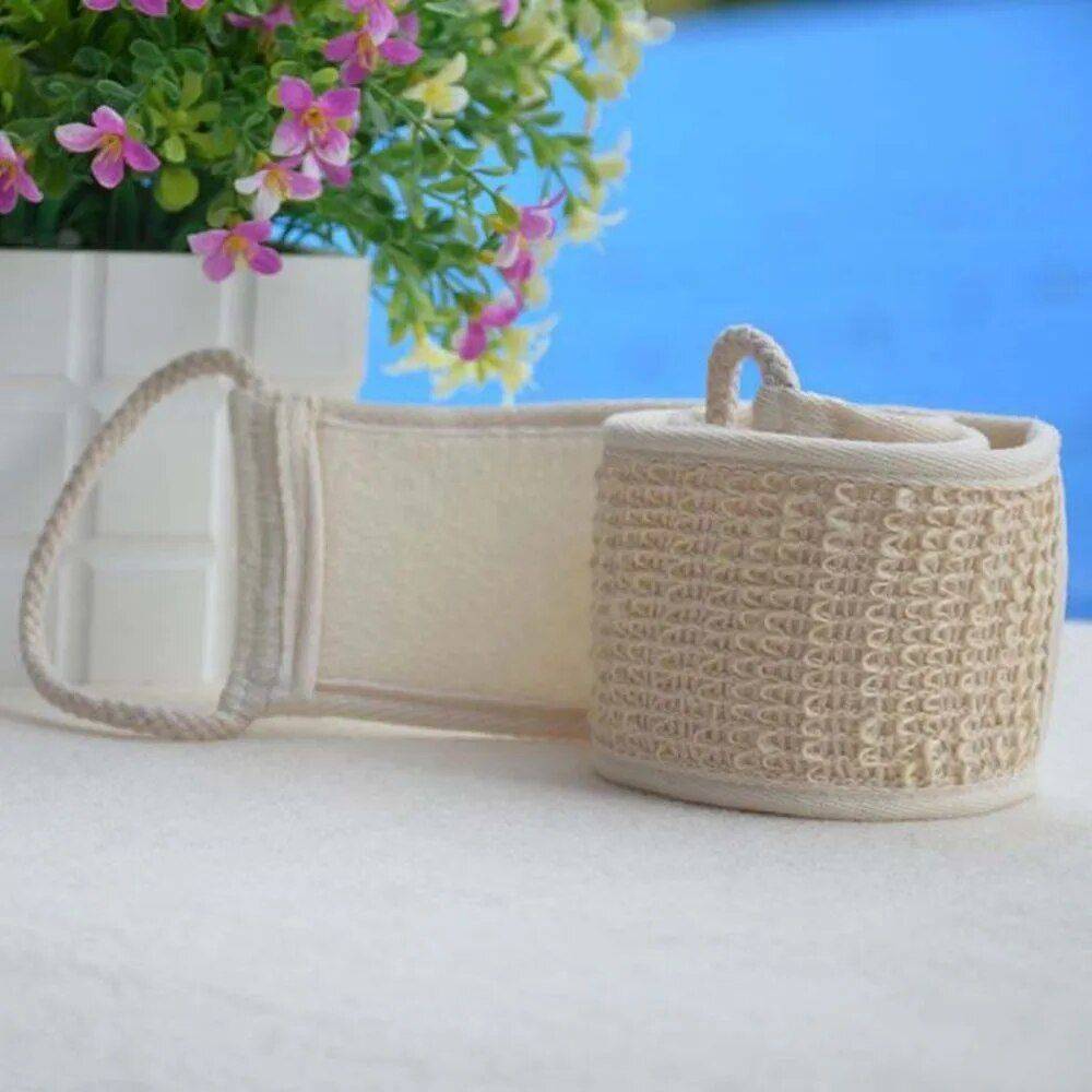 Natural Loofah Exfoliating Back Scrub Strap – Body Sponge for Deep Cleansing & Relaxing Massage Health & Beauty Skin Care  