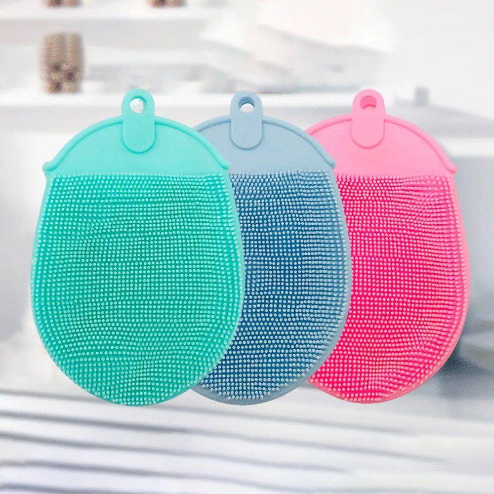 Multi-Functional Silicone Bath Massage and Exfoliating Gloves Health & Beauty Skin Care Color : Green|Blue|Pink 