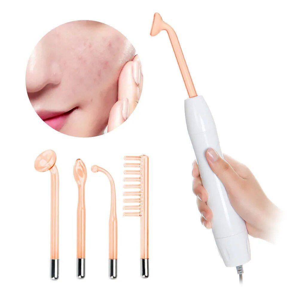 Portable High Frequency Facial Therapy Wand Health & Beauty Skin Care Color : Orange|Purple 