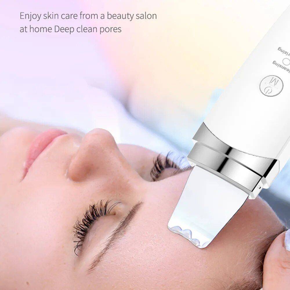 Ultrasonic Facial Scrubber: Deep Cleansing & Rejuvenation Spatula Health & Beauty Skin Care  