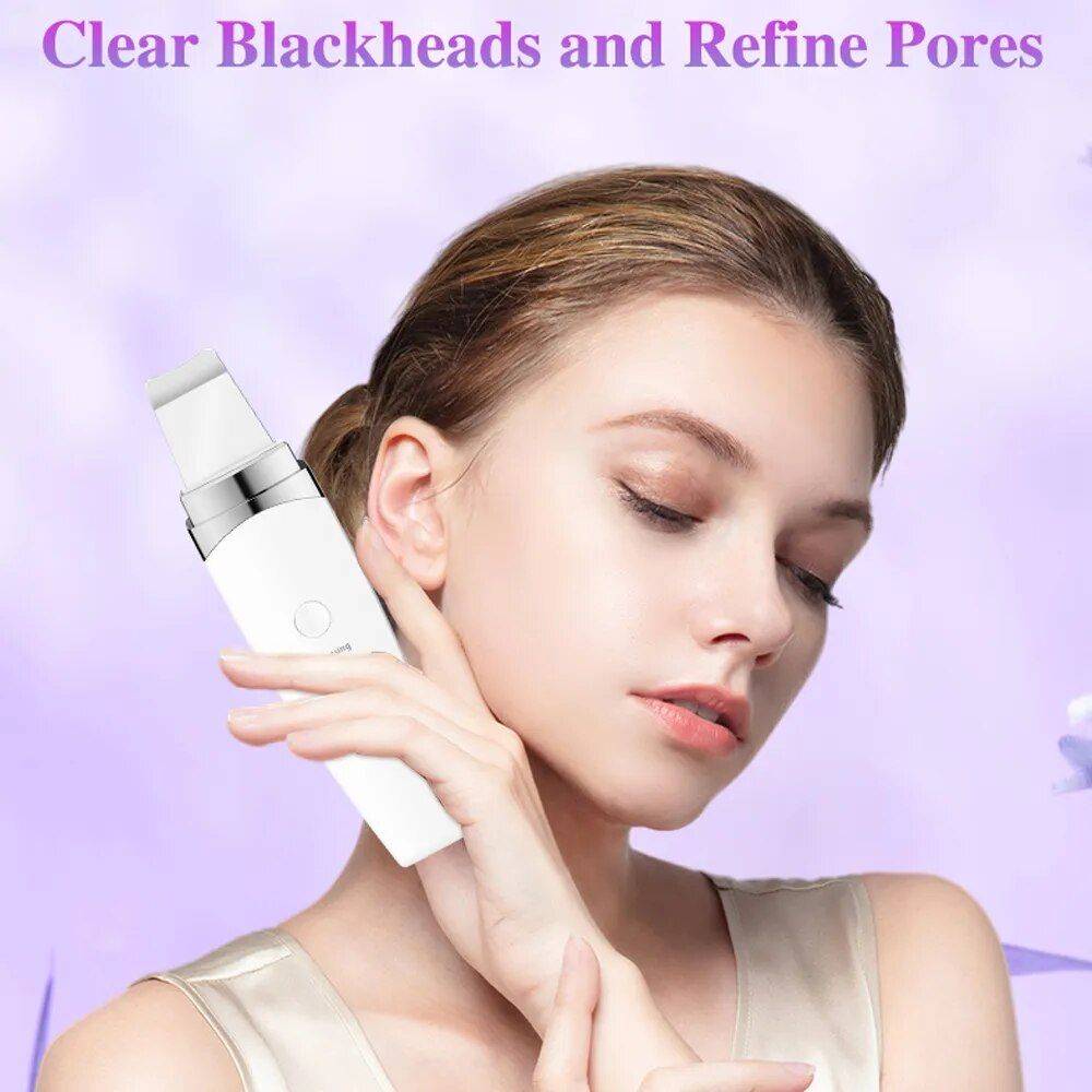 Ultrasonic Facial Scrubber: Deep Cleansing & Rejuvenation Spatula Health & Beauty Skin Care  