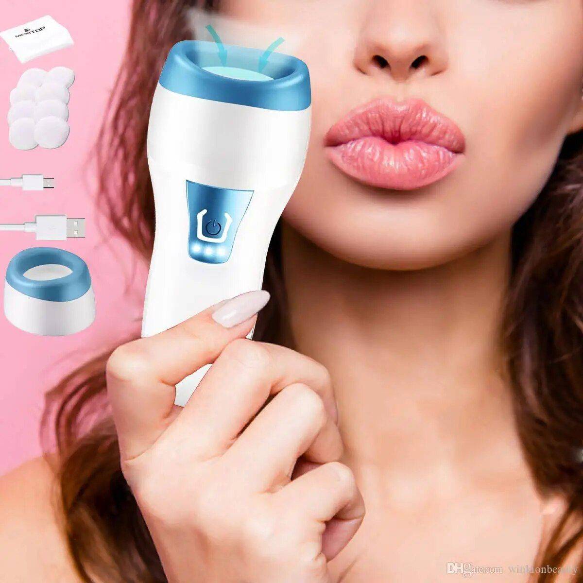 Electric Lip Plumping Enhancer - Portable, Sexy Fuller Lips Tool Health & Beauty Skin Care Color : Blue|Pink 