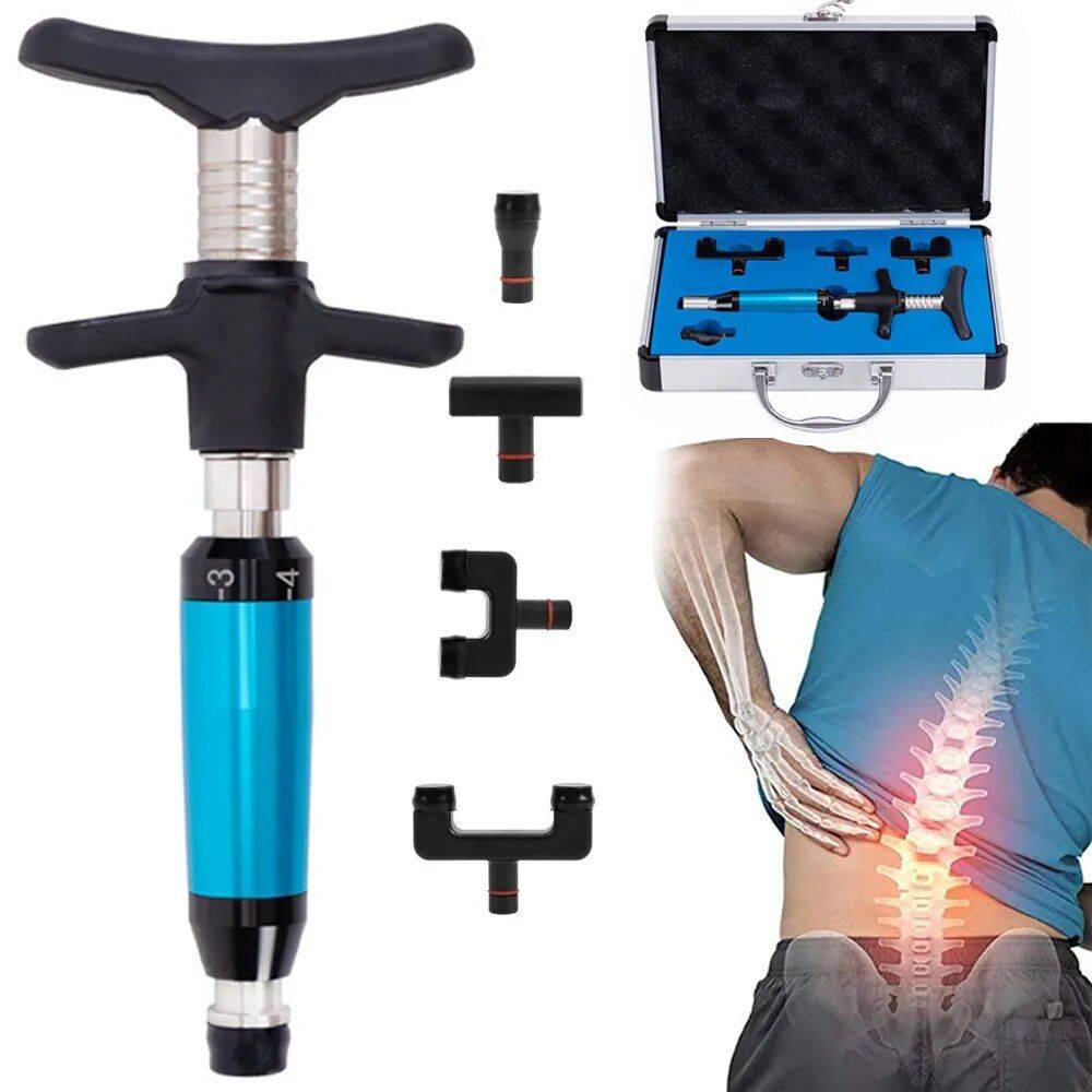 4-Head Adjustable Intensity Chiropractic Massage Therapy Gun Beauty Gadgets & Tools Gadgets Color : Blue Four Heads|Yellow Four Heads|Red Four Heads 