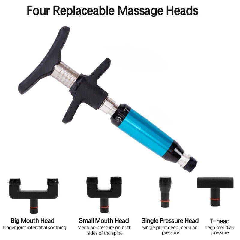 4-Head Adjustable Intensity Chiropractic Massage Therapy Gun Beauty Gadgets & Tools Gadgets Color : Blue Four Heads|Yellow Four Heads|Red Four Heads 