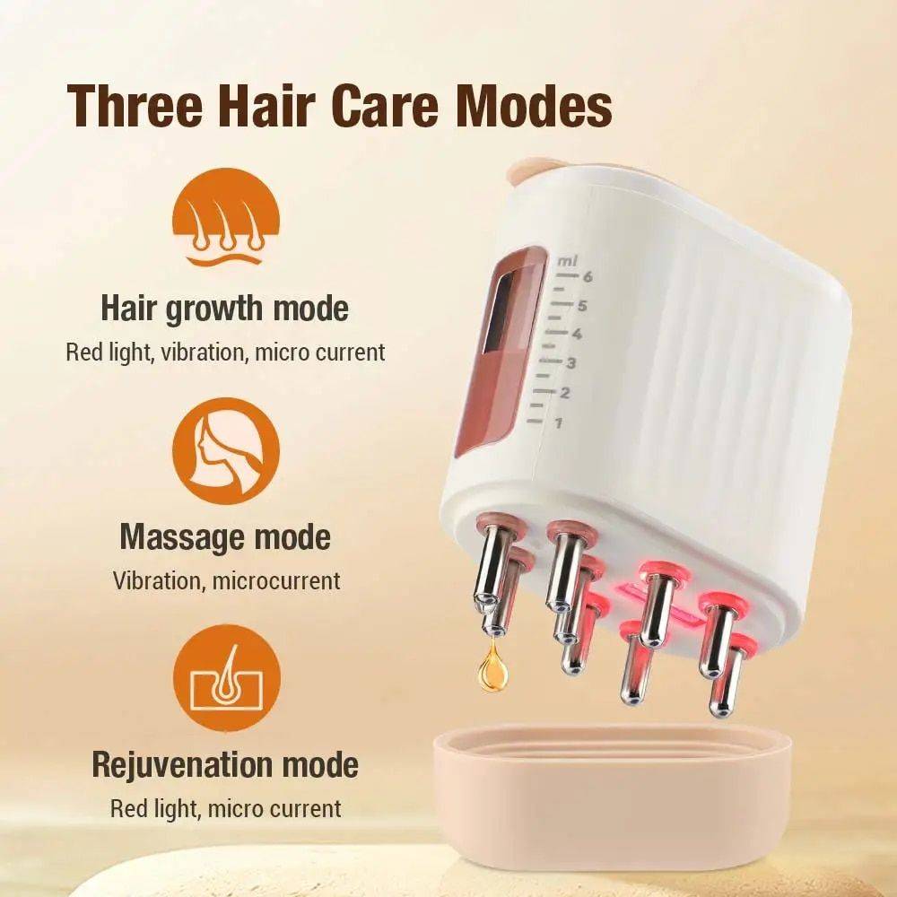 Electric Scalp Massager with Red Light Therapy & Hair Growth Serum Dispenser Beauty Gadgets & Tools Gadgets Color : Beige 