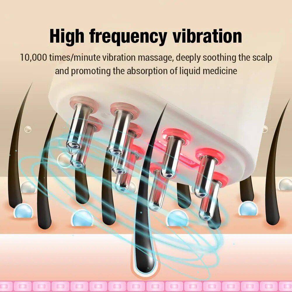 Electric Scalp Massager with Red Light Therapy & Hair Growth Serum Dispenser Beauty Gadgets & Tools Gadgets Color : Beige 