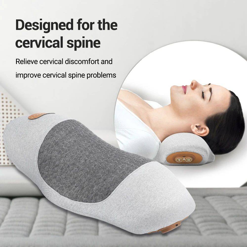 Neck Traction & Massage Pillow: Ergonomic Cervical Spine Relief & Travel Companion Beauty Gadgets & Tools Gadgets Color : Gray 