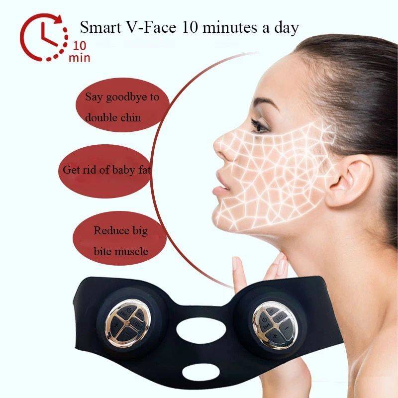 Revolutionary EMS Facial Toning and Lifting Mask - Chin and Skin Tightener Beauty Gadgets & Tools Gadgets Color : Black 