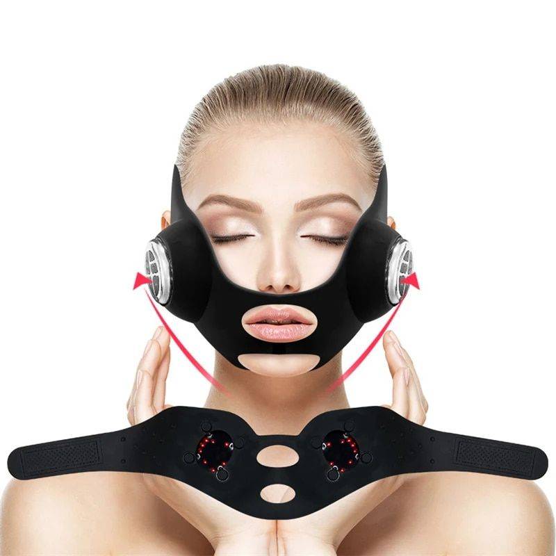 Revolutionary EMS Facial Toning and Lifting Mask - Chin and Skin Tightener Beauty Gadgets & Tools Gadgets Color : Black 