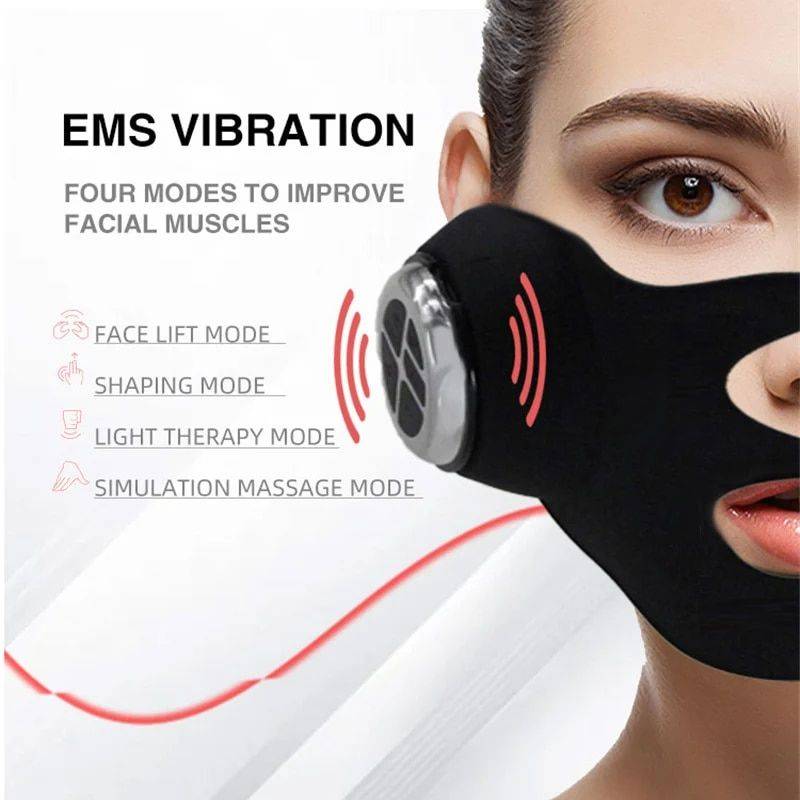 Revolutionary EMS Facial Toning and Lifting Mask - Chin and Skin Tightener Beauty Gadgets & Tools Gadgets Color : Black 