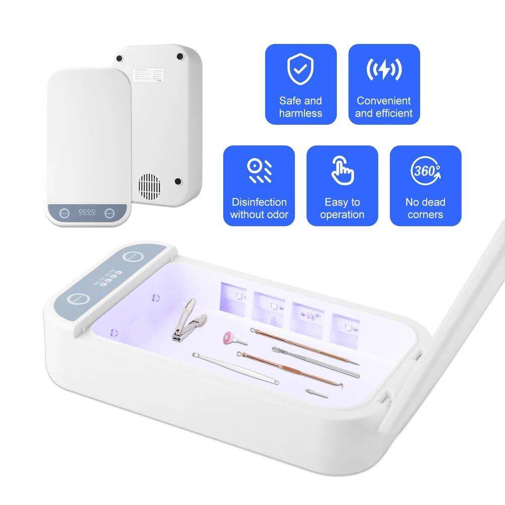 UV Aromatherapy Disinfection Box for Phones, Makeup Tools, and More Beauty Gadgets & Tools Gadgets Color : White 