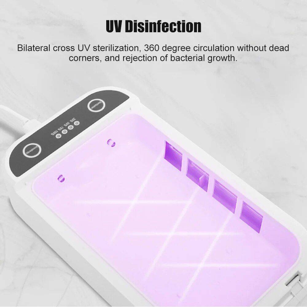 UV Aromatherapy Disinfection Box for Phones, Makeup Tools, and More Beauty Gadgets & Tools Gadgets Color : White 