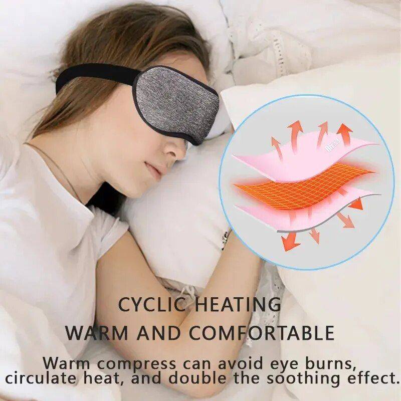 USB Rechargeable 3D Steam Heated Eye Mask for Relaxation & Fatigue Relief Beauty Gadgets & Tools Gadgets Color : Gray 