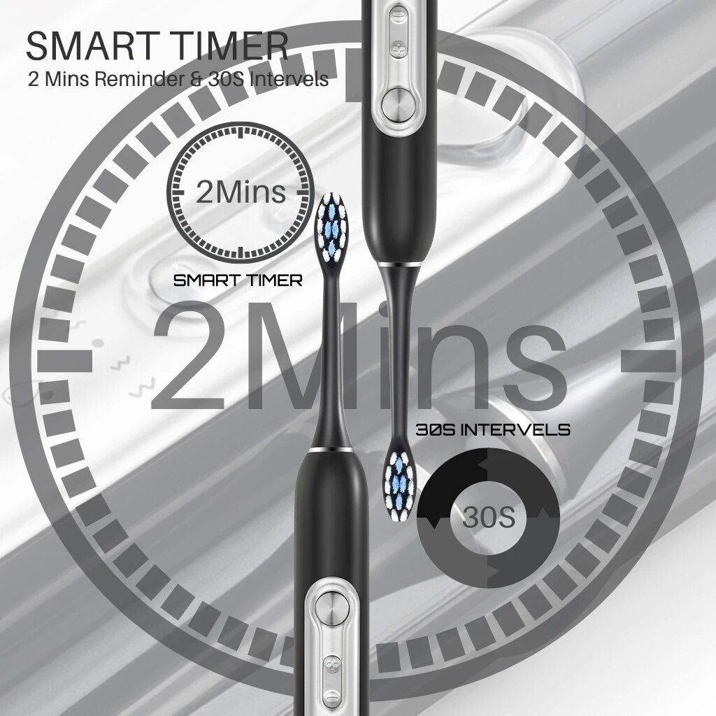 Advanced Sonic Electric Toothbrush with Smart Timer, IPX7 Waterproof and Multiple Modes Beauty Gadgets & Tools Gadgets Color : Black|White|Pink 