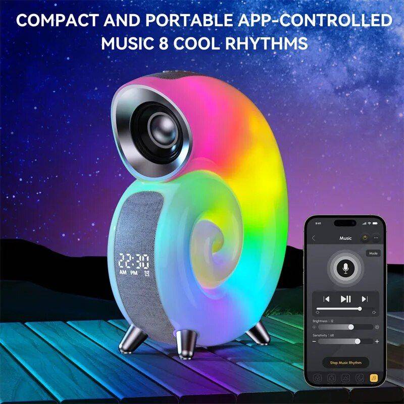 Conch Multi-Function Smart RGB Light & Sound Hub Beauty Gadgets & Tools Best Sellers Gadgets Emitting Color : Blue with USB Plug 