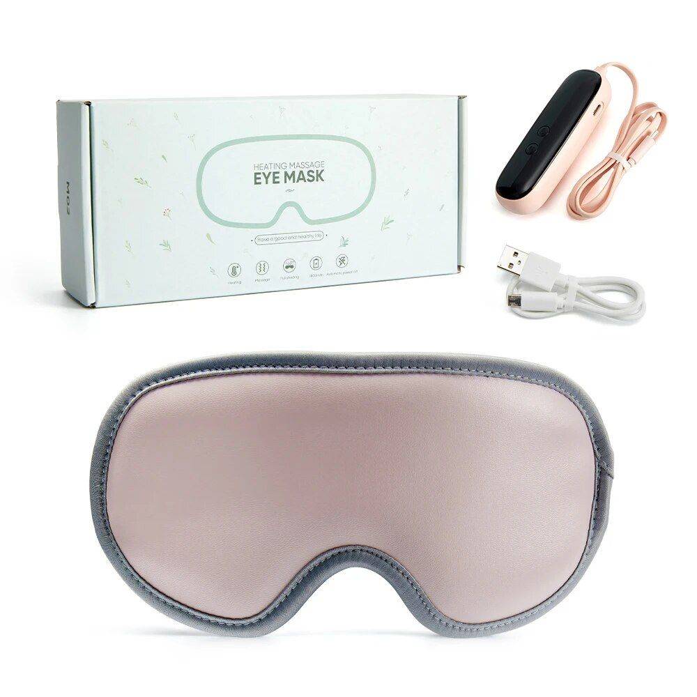 Multi-Mode Eye Relaxer: Heated Steam & Vibration Massage Sleep Mask Beauty Gadgets & Tools Gadgets Color : Dark green|Pink 