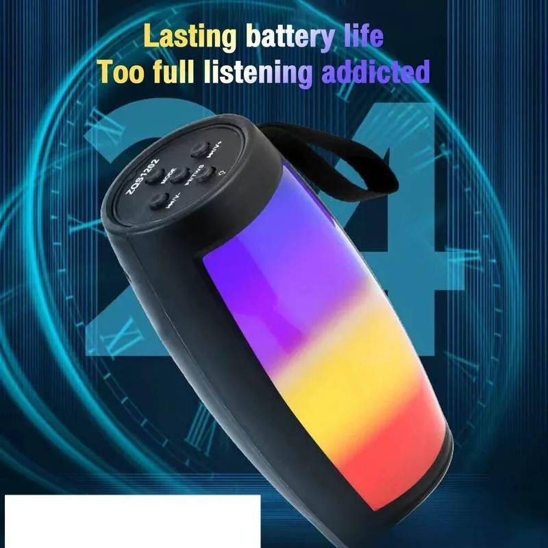 Wireless Bluetooth Speaker with LED Lights and Powerful Bass Bluetooth Speakers Gadgets Color : Black 