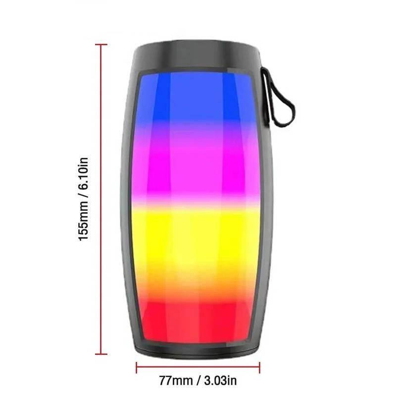 Wireless Bluetooth Speaker with LED Lights and Powerful Bass Bluetooth Speakers Gadgets Color : Black 