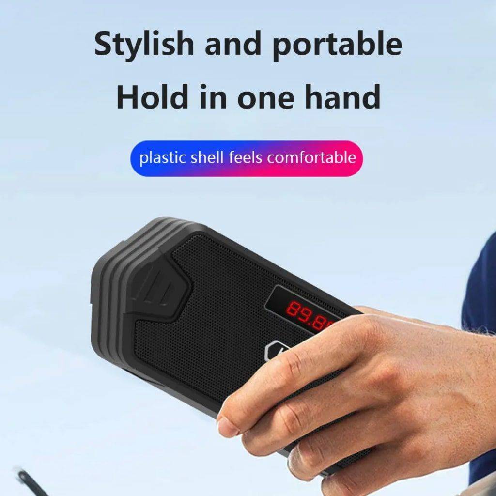 Portable Super Bass Bluetooth Speakers with FM Radio and Aux Bluetooth Speakers Gadgets Color : Blue|Black|Red 