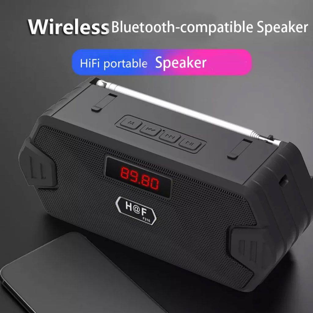 Portable Super Bass Bluetooth Speakers with FM Radio and Aux Bluetooth Speakers Gadgets Color : Blue|Black|Red 