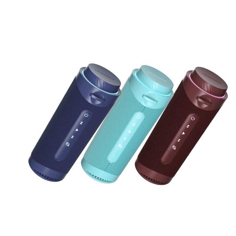 Portable 360° Surround Sound Bluetooth Speaker Bluetooth Speakers Gadgets Color : Red|Blue|Green 