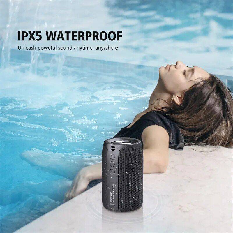 Wireless Waterproof Stereo Speaker Bluetooth Speakers Gadgets Color : Black 