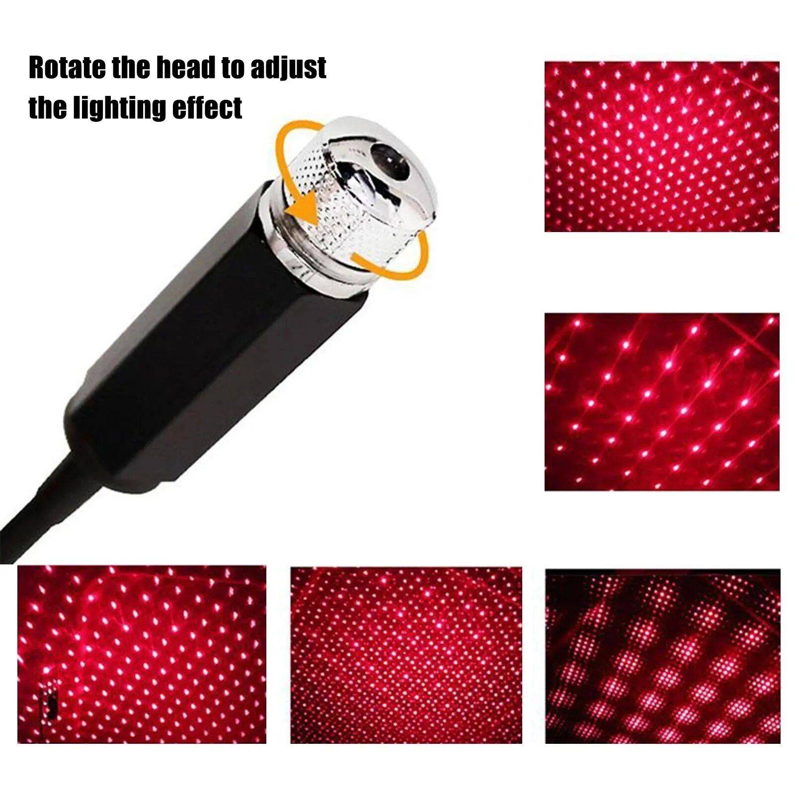 LED Starry Sky Car Roof Projector Car Electronics Gadgets Emitting Color : Red|Bule|Green 