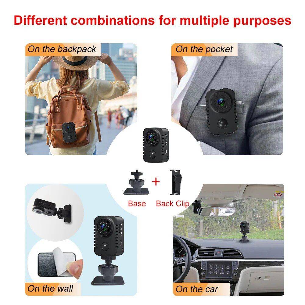 1080P Mini Body Camcorder with Night Vision & Motion Detection Car Electronics Gadgets  