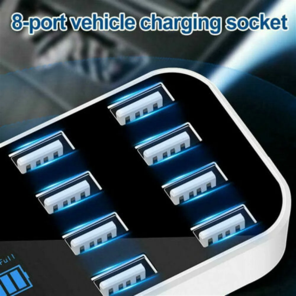 8-Port USB Car Charger with PD, QC3.0 & LED Display Car Electronics Gadgets Type : A9S|A9S PD 